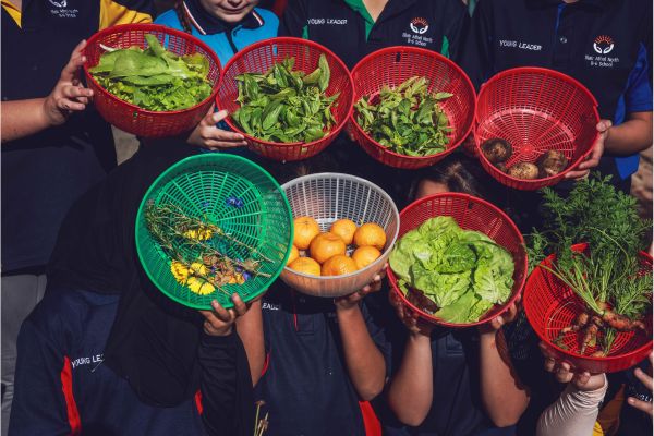 Produce from the Blair Athol North B-6 School garden