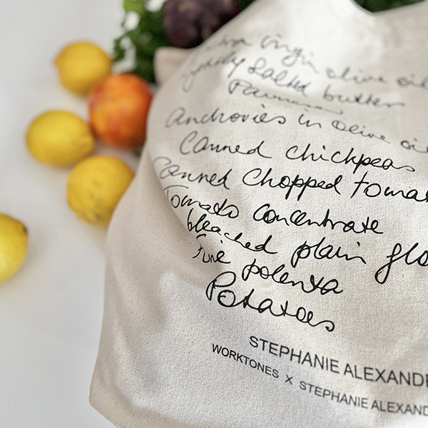 Stephanie Alexander x Worktones tote bag