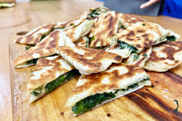 Gozleme silverbeet